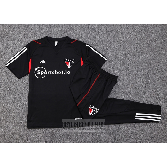 Chandal del Sao Paulo Manga Corta 2023-2024 Negro